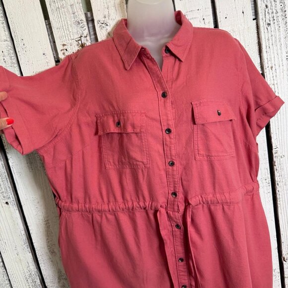 Button Up Shirt Dress - Picture 4 of 12